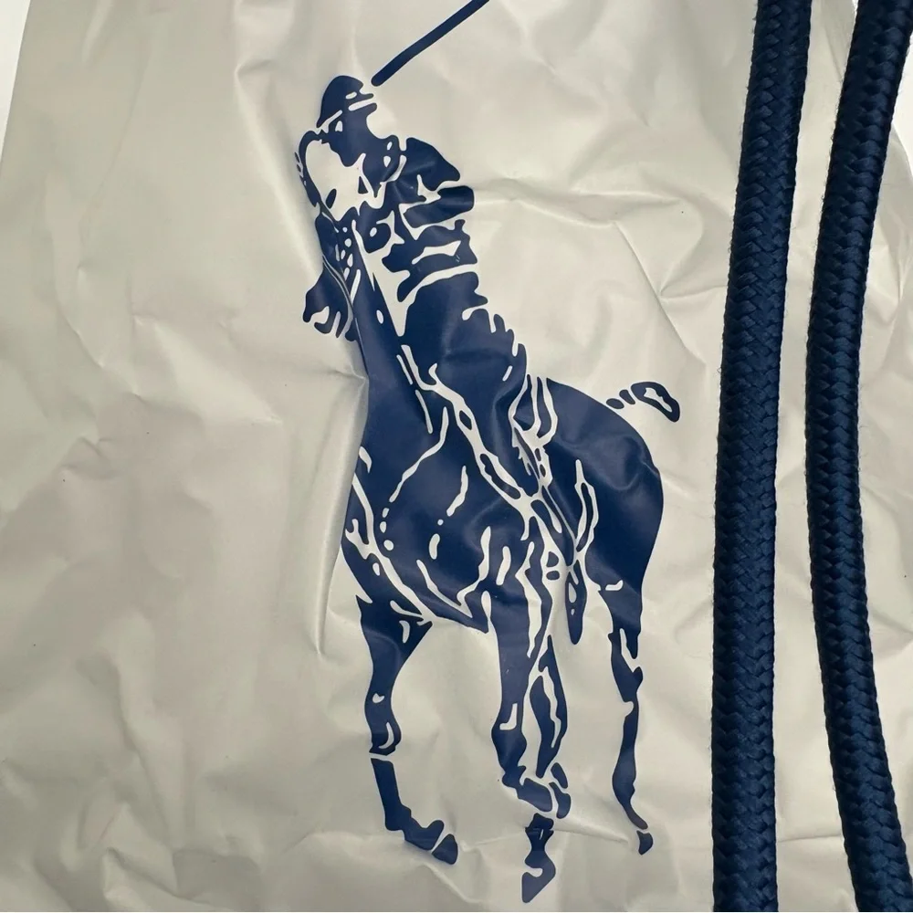 Polo by Ralph Lauren Striped Duffel Bag - White and Navy